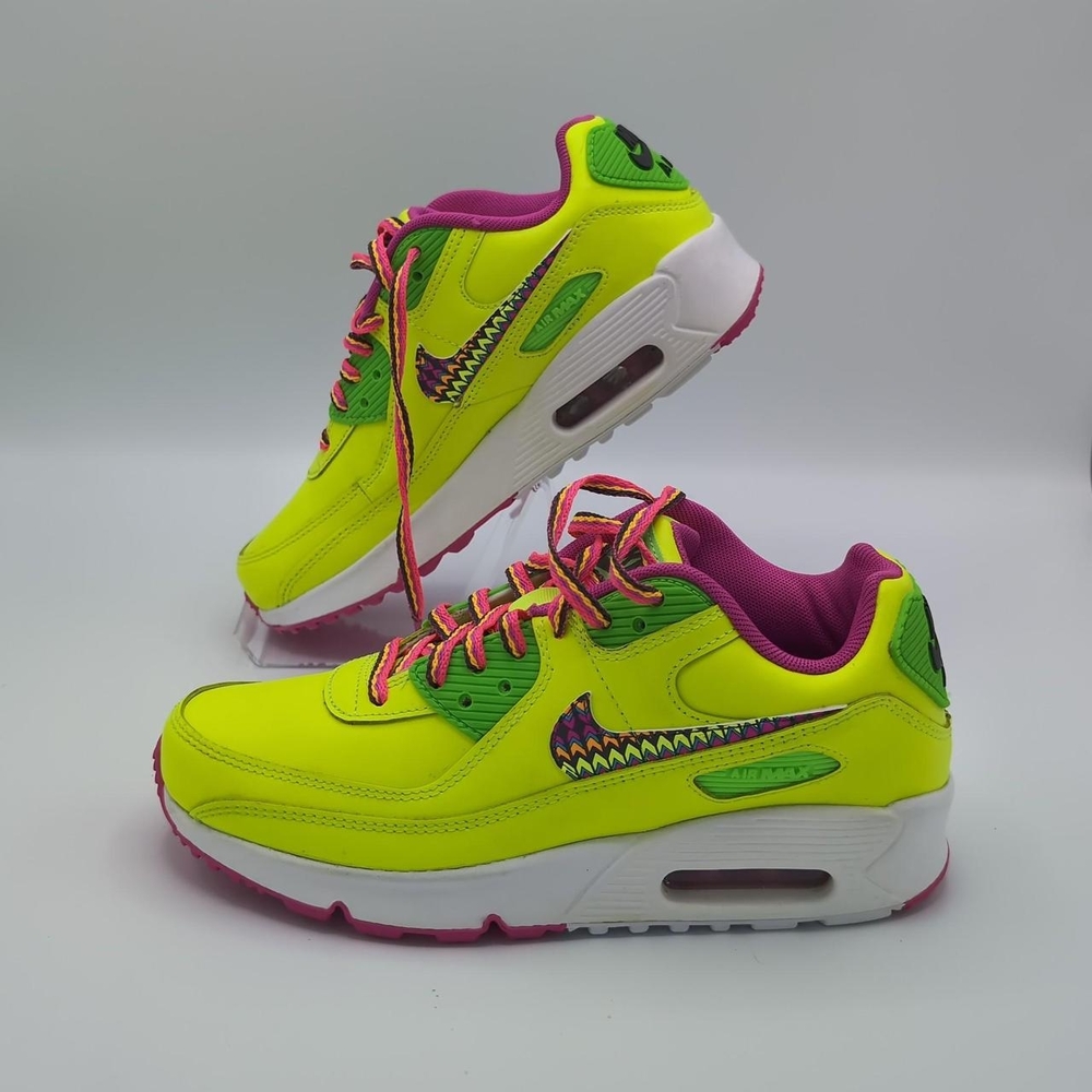 Nike Air Max 90 LTR Volt/Fire Pink/Green CW5795 700